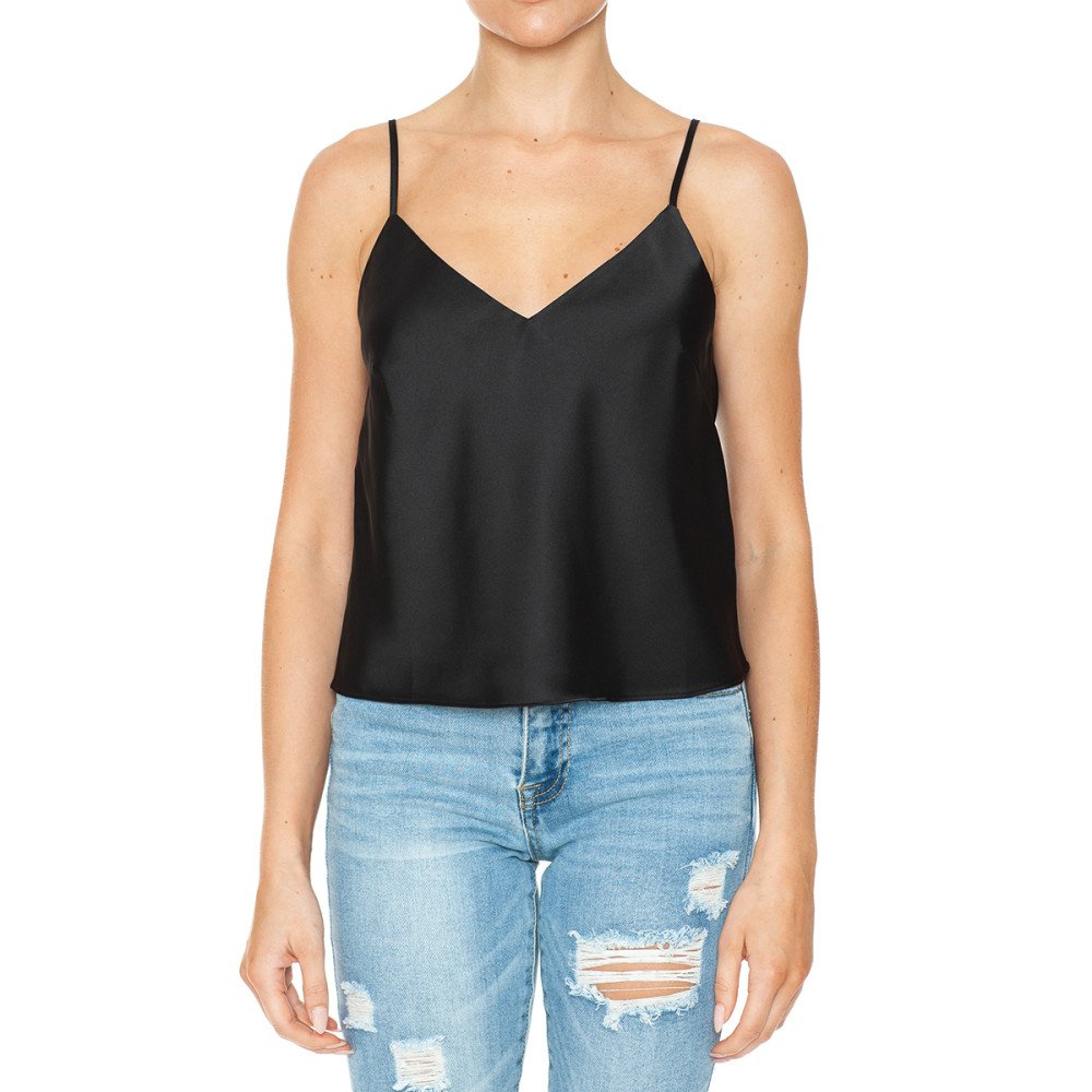 Top de Saten con Tirantes y Escote V