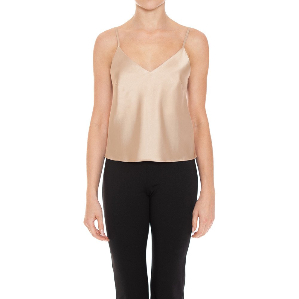 Top de Saten con Tirantes y Escote V