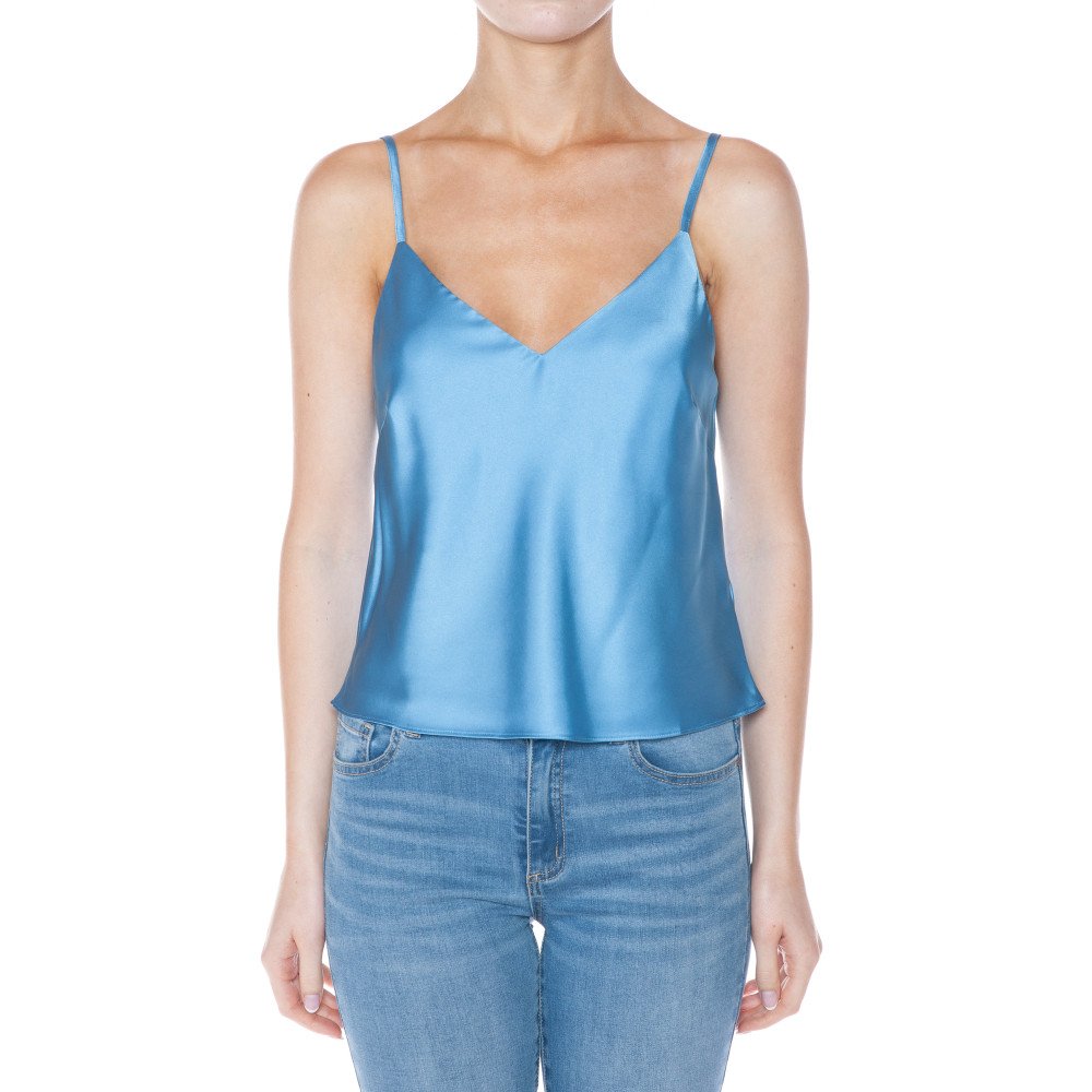 Top de Saten con Tirantes y Escote V