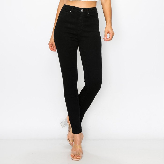 Jeans skinny tiro alto