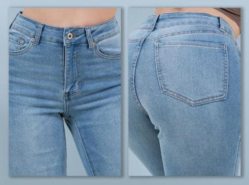 Pantalon Recto de Mezclilla