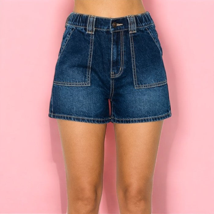 Short de Mezcilla Azul Corto