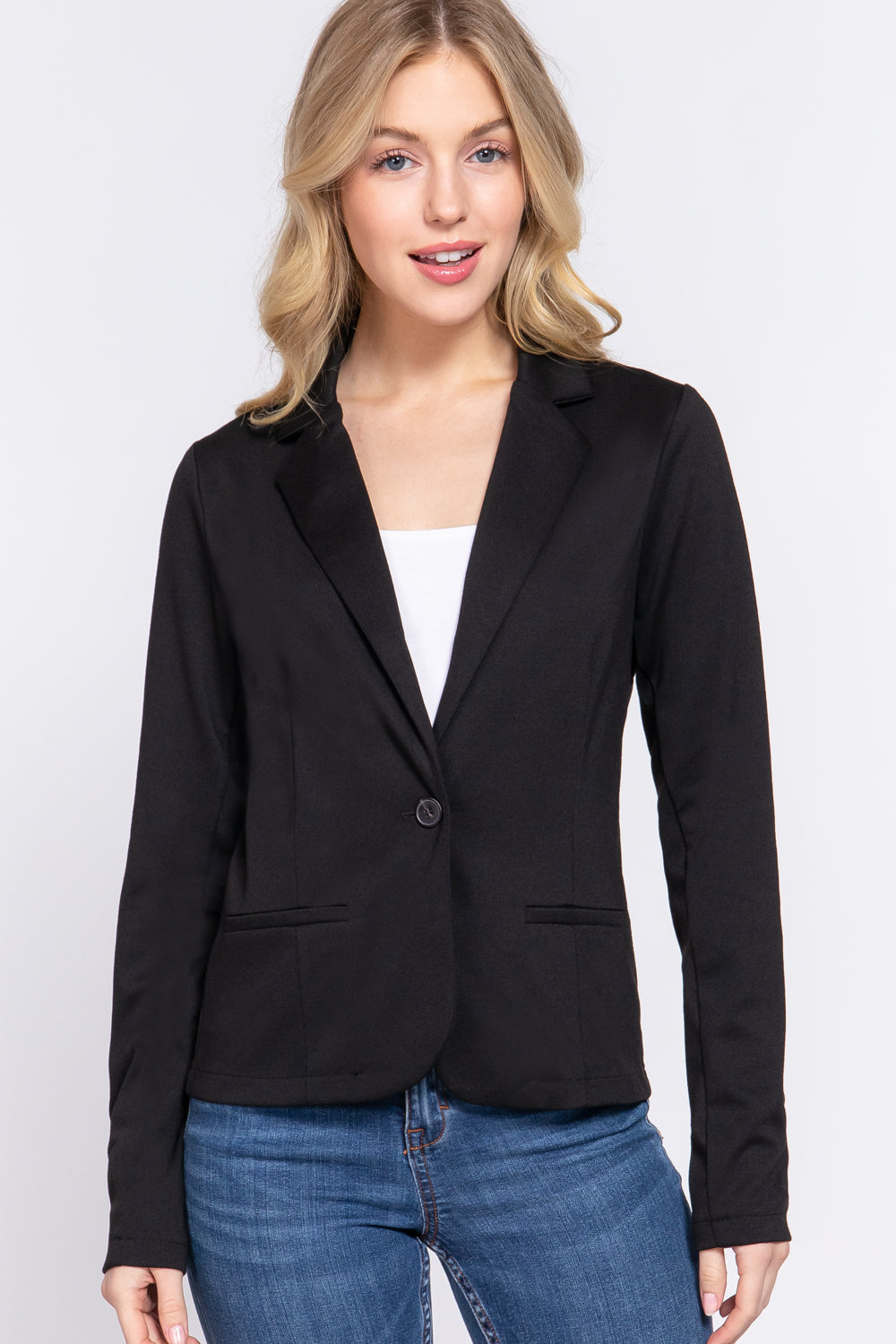 Blazer con Solapa Manga Larga