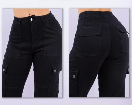 Pantalon Cargo Negro