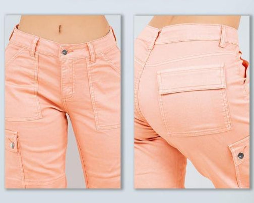 Pantalon Cargo Color Melon