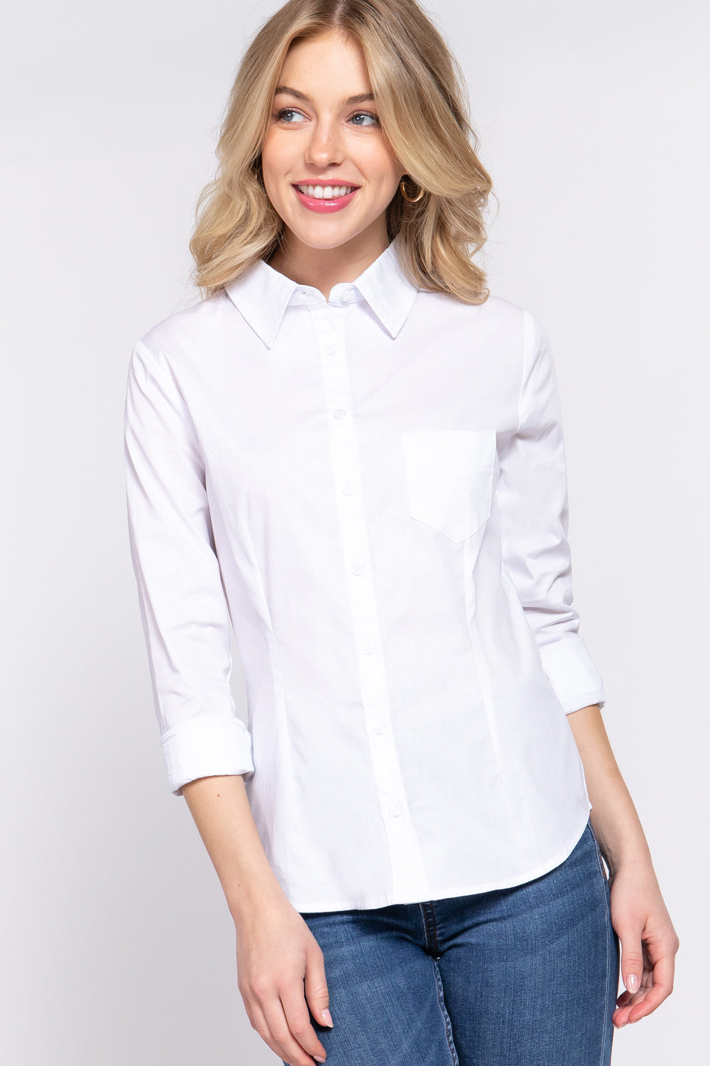 Camisa de Manga Larga con Botones