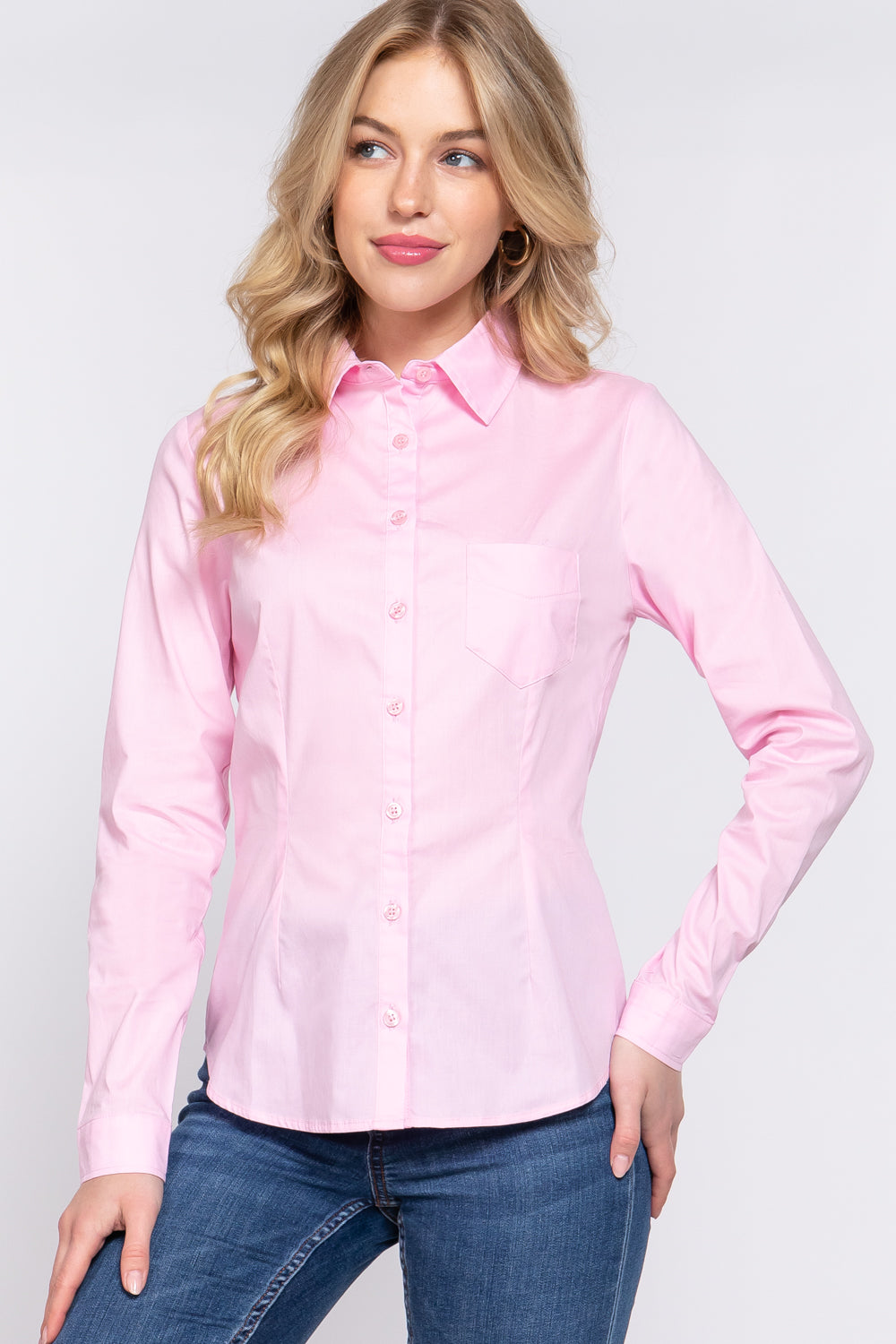 Camisa de Manga Larga con Botones