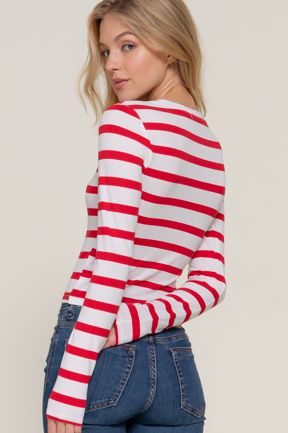 Blusa Manga Larga Rayas para Mujer