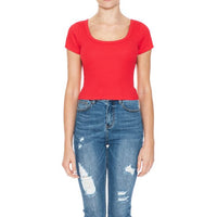 Blusa Corta y Manga Corta