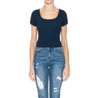 Blusa Corta y Manga Corta