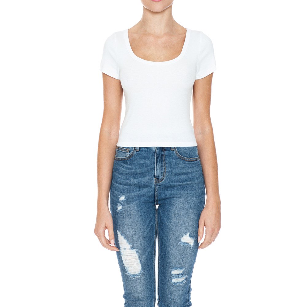 Blusa Corta y Manga Corta