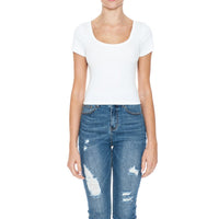 Blusa Corta y Manga Corta