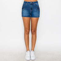 Short Mezcilla Color Desgastado