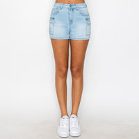 Short Mezcilla Color Desgastado