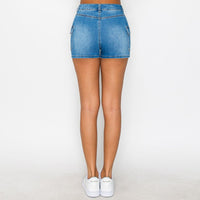Short Mezcilla Color Desgastado