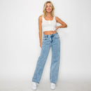 Pantalon de Mezclilla Clasico Color Deslavado