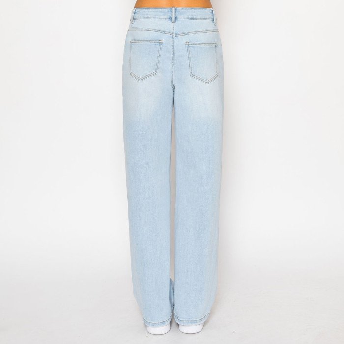 Pantalon de Mezclilla Color Deslavado
