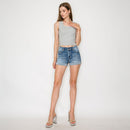 Short de Mezcilla con Cintura Elastica