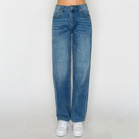 Jeans baggy tiro alto