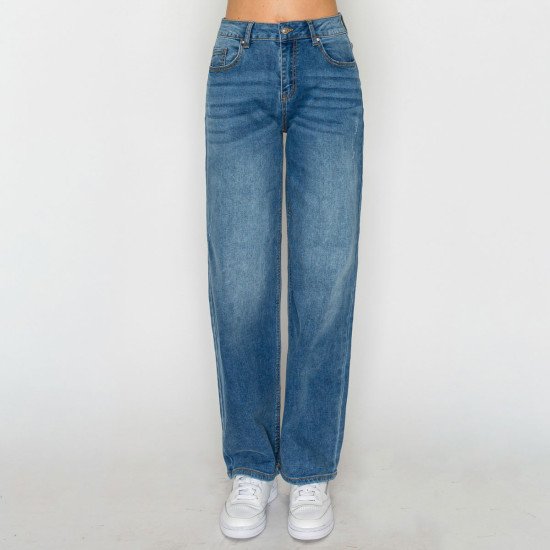 Jeans baggy tiro alto
