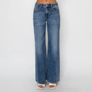 Jeans flare tiro medio