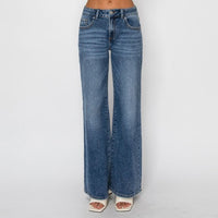 Jeans flare tiro medio