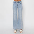 Jeans flare tiro medio