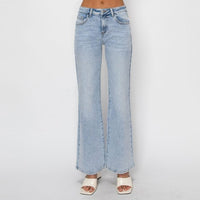 Jeans flare tiro medio