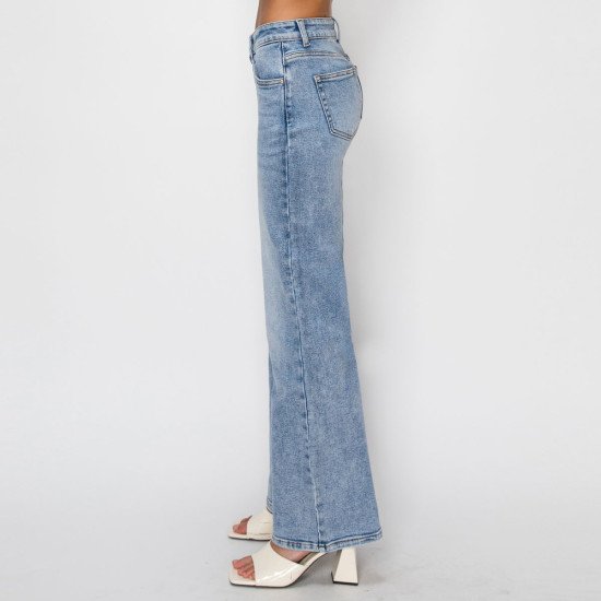 Jeans flare tiro medio