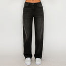 Jeans wide leg tiro alto