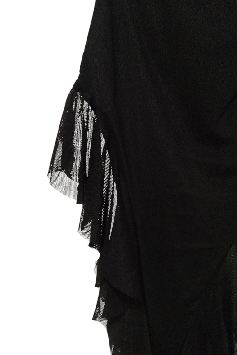 Vestido midi asimétrico con olanes