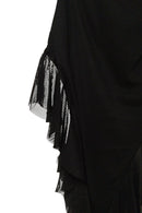 Vestido midi asimétrico con olanes