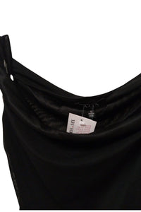 Vestido midi asimétrico con olanes