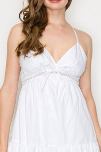 Vestido Blanco con Tirantes Finos