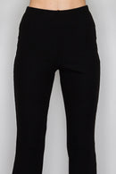 Pantalón acanalado de corte campana