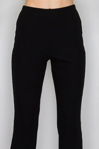 Pantalón acanalado de corte campana