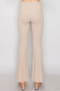 Pantalón acanalado de corte campana