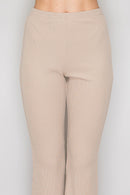 Pantalón acanalado de corte campana