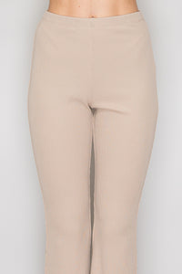 Pantalón acanalado de corte campana
