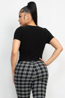 Blusa negra cuello V