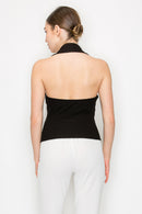 Blusa sin Mangas con Detalle en el Cuello