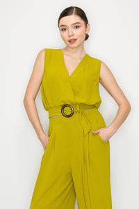 Blusa con Cinturon y Cuello V