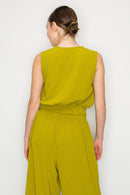 Blusa con Cinturon y Cuello V