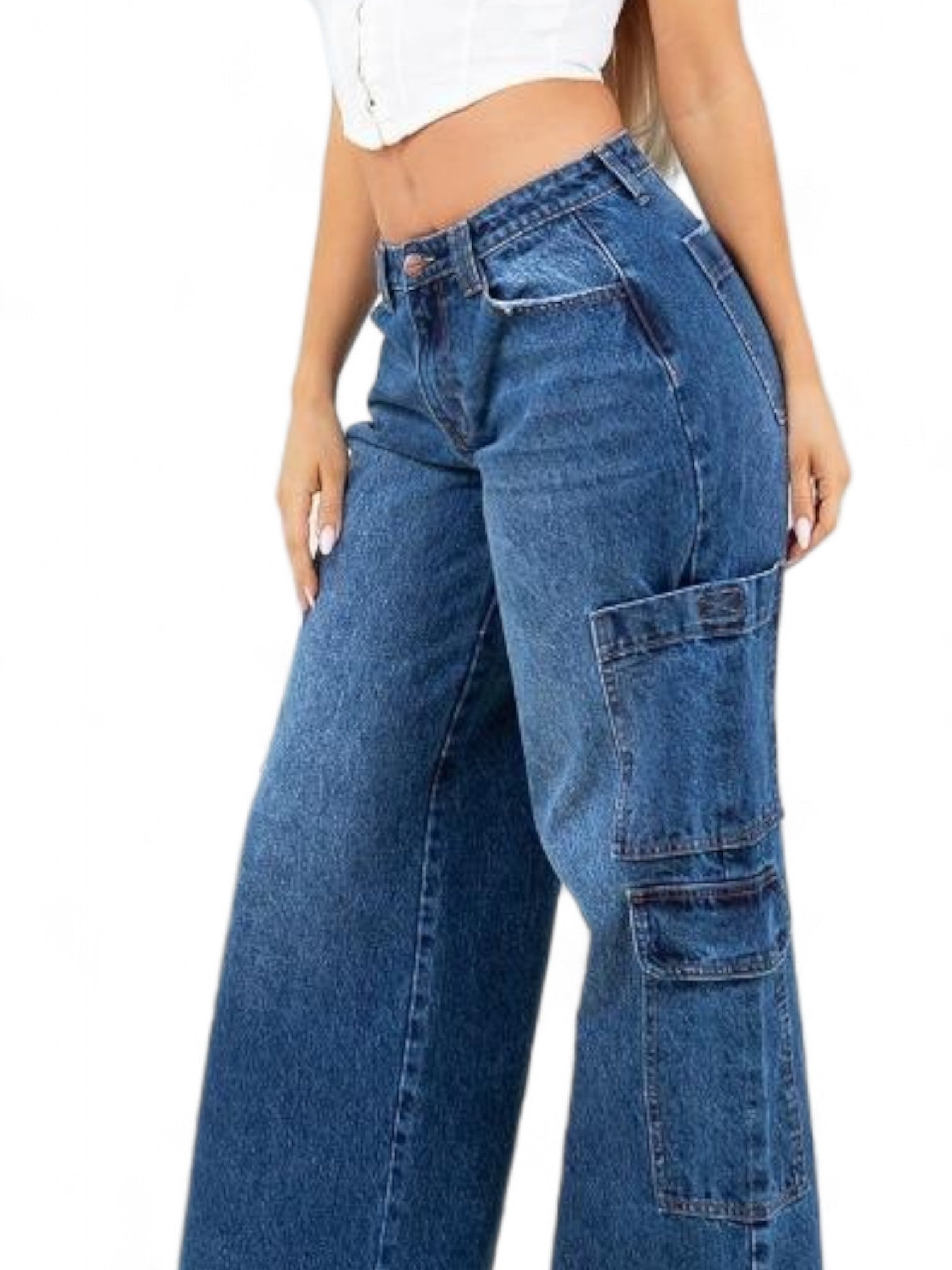 Pantalon Azul Cargo