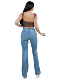 Pantalon Recto de Mezclilla