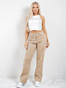 Pantalon Cargo Beige