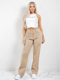 Pantalon Cargo Beige