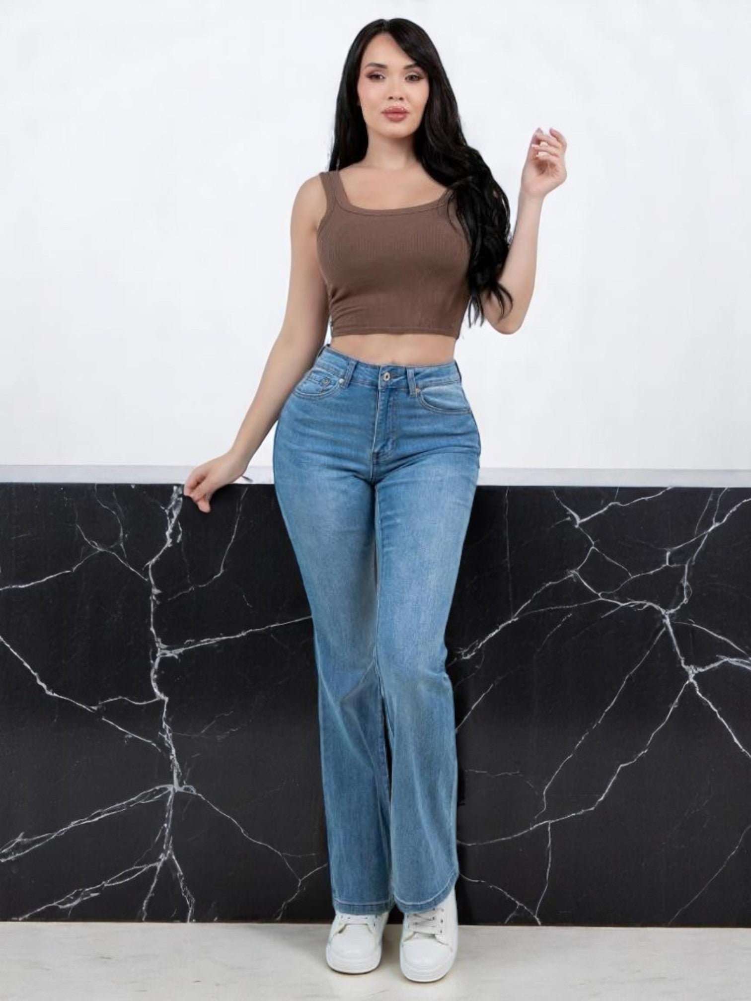 Pantalon Recto de Mezclilla