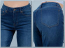 Pantalon Recto de Mezclilla Oscuro