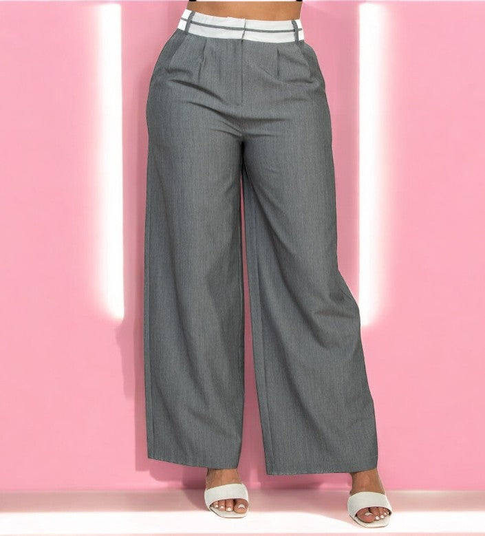 Pantalon de Vestir de Pierna Ancha